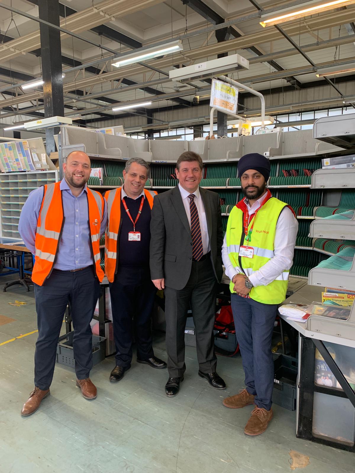 Stephen Metcalfe MP visits Royal Mail’s Delivery Office in Basildon ...