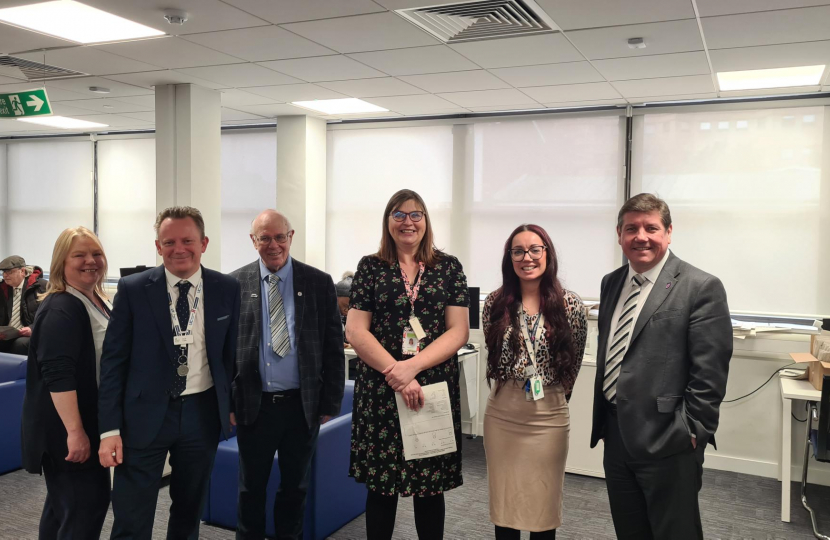 Stephen Metcalfe MP and Basildon Church Walk Jobcentre's team.