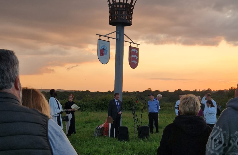 Stephen at Wat Tyler Beacon lighting.