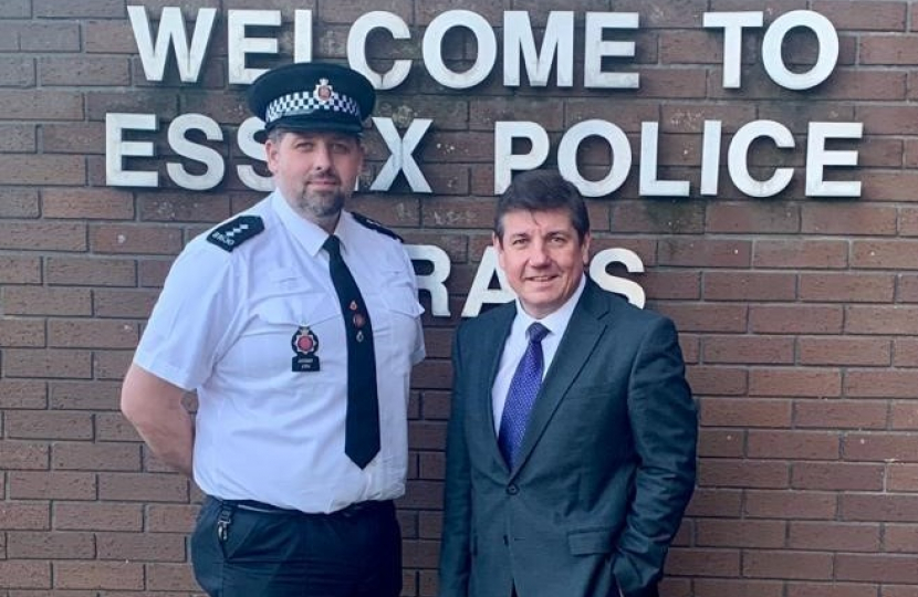 Chief Inspector Tony Atkin and Stephen Metcalfe MP.