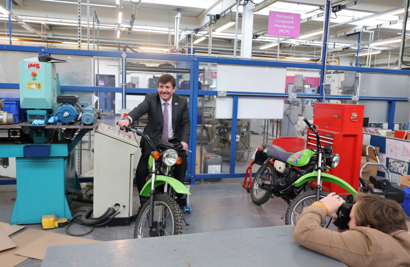 Stephen tours the facilities at the South Essex College's Luckyn Lane Campus.