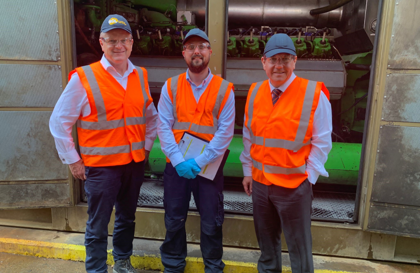 James Harman, CEO of EDL, Thomas Clarke, the site manager, and Stephen Metcalfe MP.