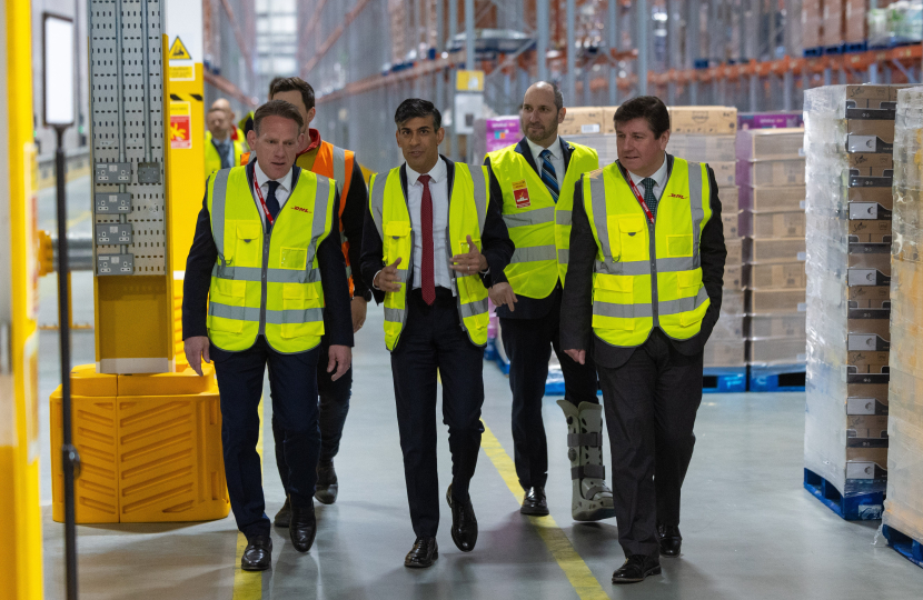 Stephen and Rishi tour the DHL logistics depot