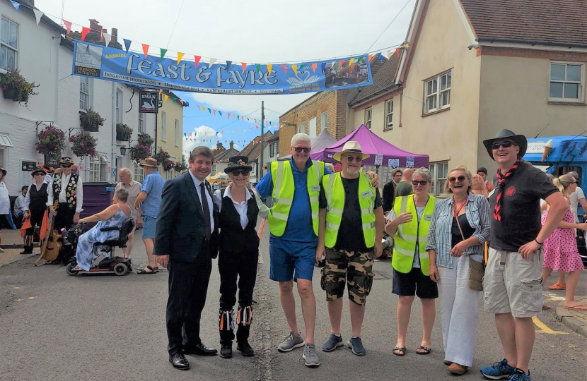 Stephen Metcalfe and the organisers of the Feast and Fayre 2023.