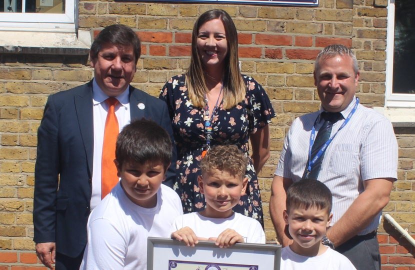 Stephen visits Vange Primary