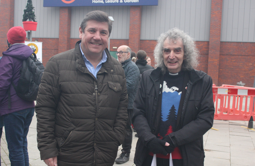 Stephen and Reverend Simon Law of St Gabriel's Church.