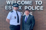 Chief Inspector Tony Atkin and Stephen Metcalfe MP.