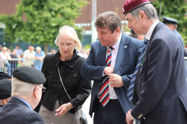 Stephen is pictured with, Basildon Council Leader Andrew Baggott and Cllr Terri Sergeant (Cabinet Member for Communities)