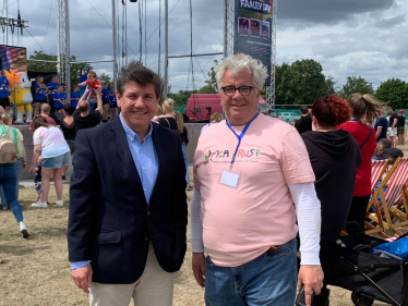 Stephen Metcalfe MP and Keith Isaacs, Chairman of the MCA Trust.