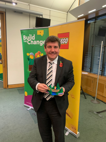 Stephen at the LEGO event 