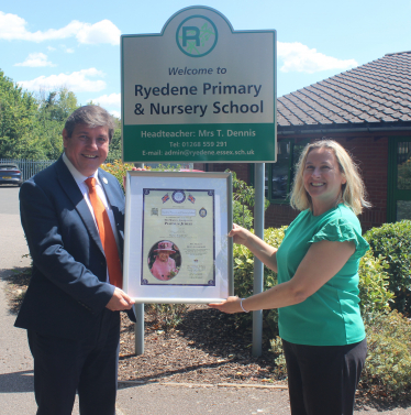 Stephen visits Ryedene School